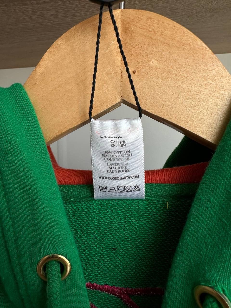 Christian Audigier × Ed Hardy × Vintage Vintage Ed Hardy Christian Audigier Green Hoodie Size US S / EU 44-46 / 1 - 10 Thumbnail