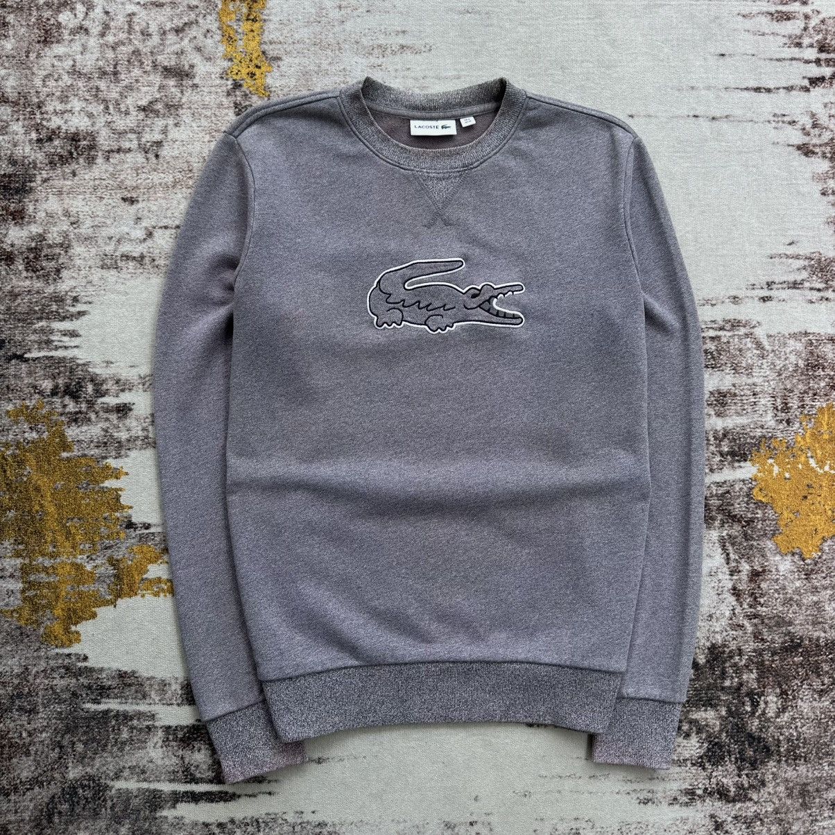 Lacoste LACOSTE LARGE LOGO CREW NECK GREY ESSENTIALS SWEATSHIRT Size US M / EU 48-50 / 2 - 1 Thumbnail