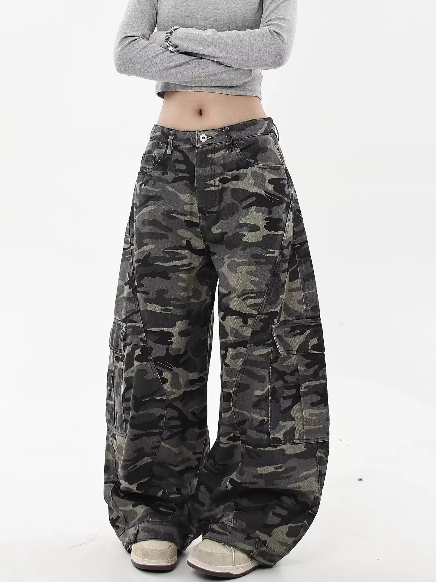 Japanese Brand × Jean Street multi-pocket camouflage retro cargo machete jeans y2k Size US 32 / EU 48 - 2 Thumbnail