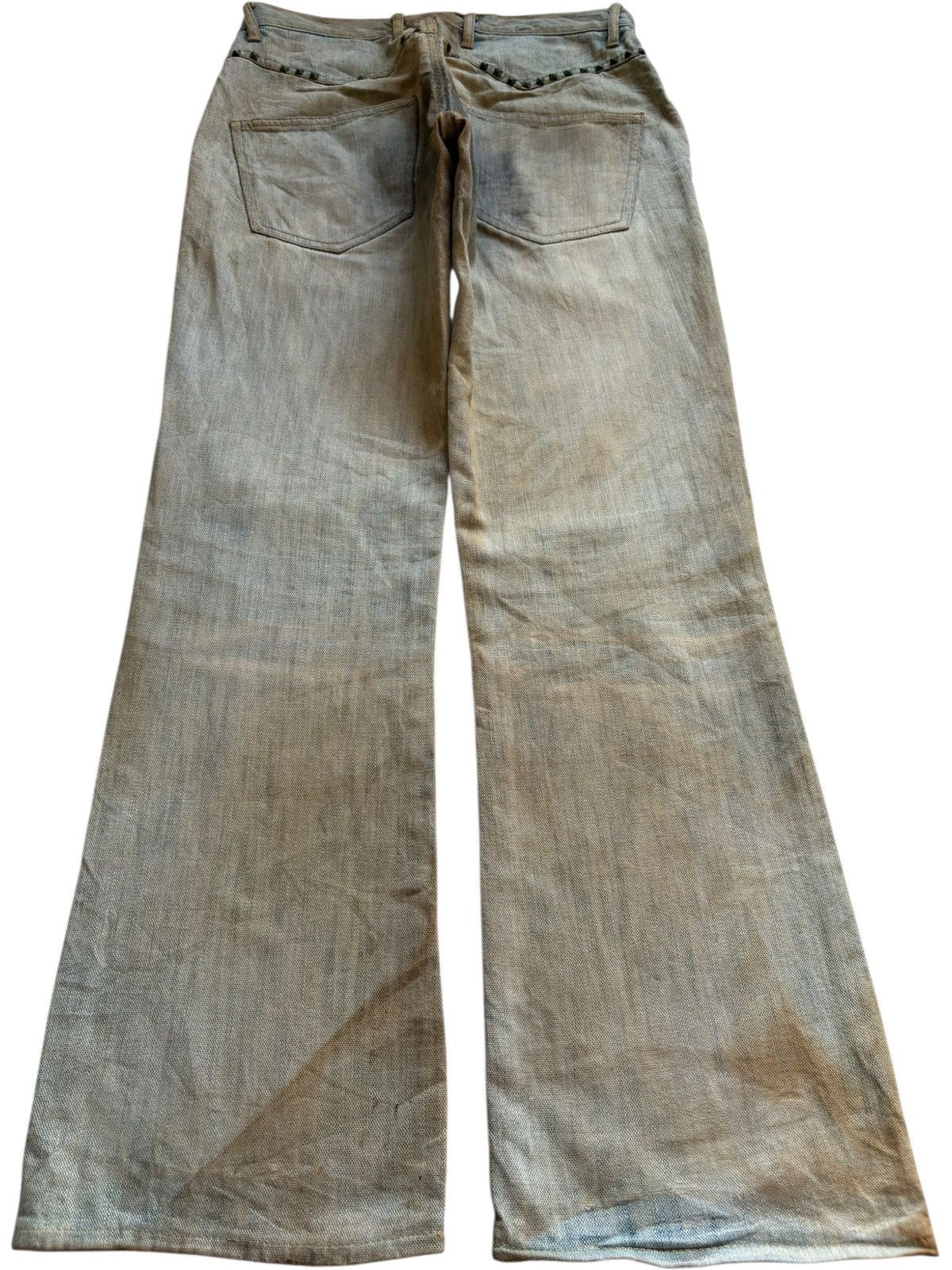 If Six Was Nine Vintage Japanese Brand Rusty Mud Wash Distressed Flare Jeans Size US 30 / EU 46 - 2 Thumbnail