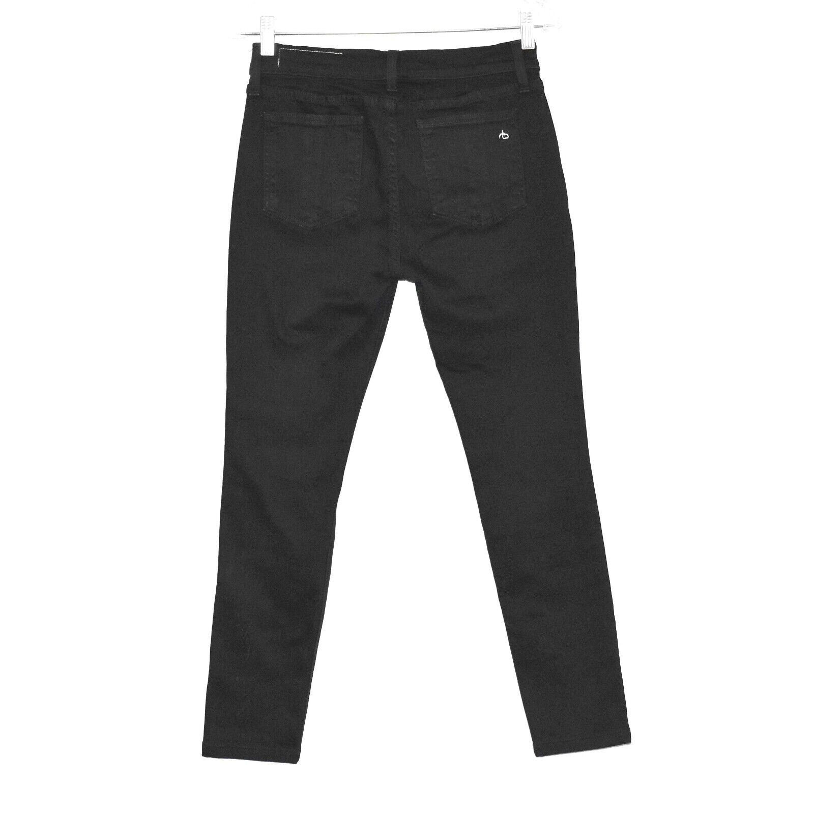 Rag & Bone RAG & BONE Black Ripped Stretch Slim Leg Jeans Size 28 $198 Size 28" / US 6 / IT 42 - 3 Thumbnail