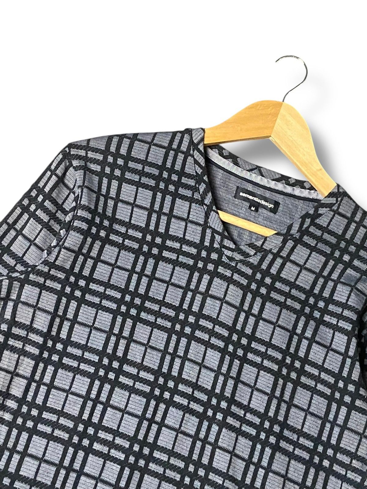 Japanese Brand × Vintage × semanticdesign Semantic Design Brand Checkered Long Sleeve Shirt (119) Size US M / EU 48-50 / 2 - 4 Thumbnail