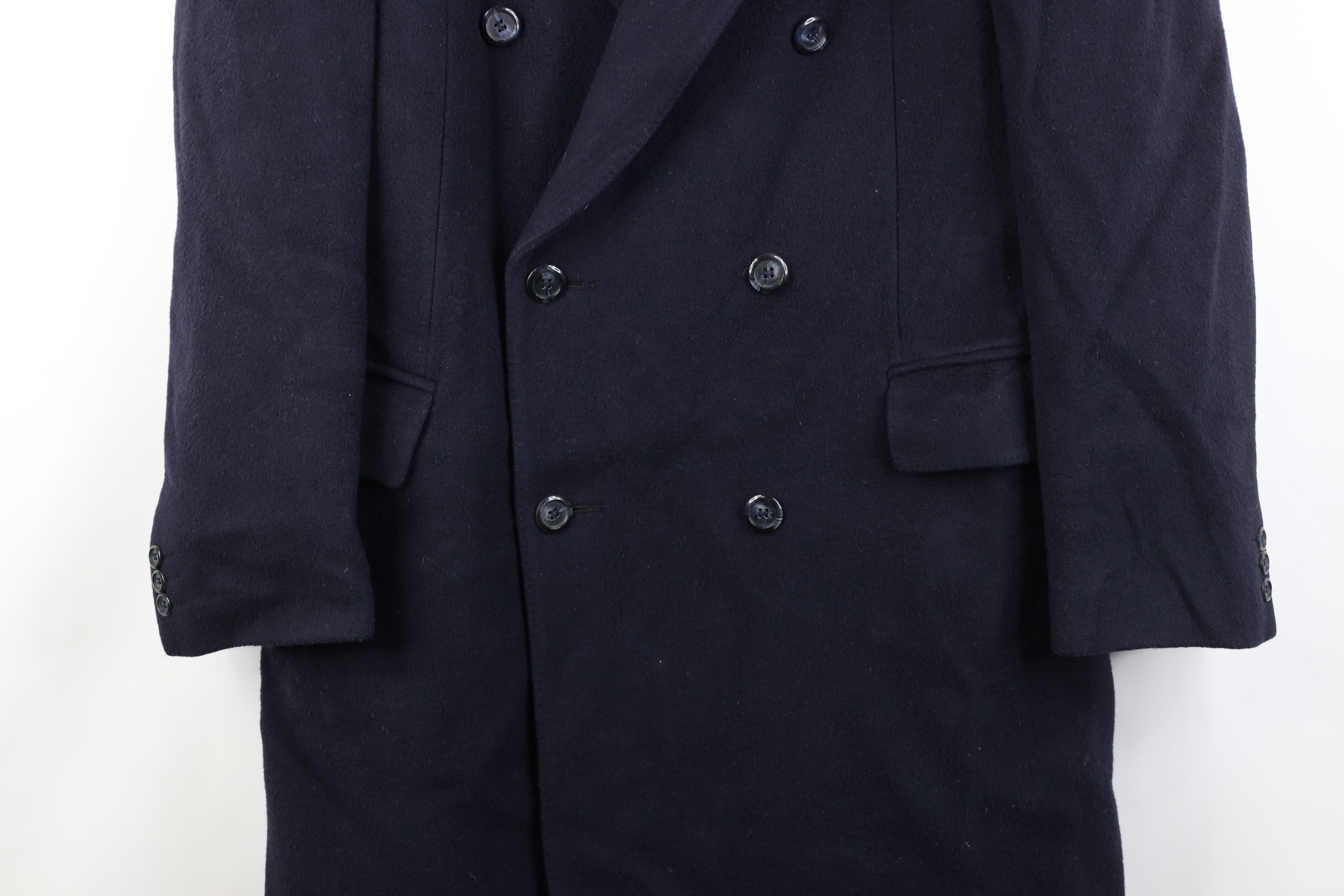 Vintage Vintage 90s Streetwear Double Breasted Overcoat Jacket Blue Size US XXL / EU 58 / 5 - 3 Thumbnail