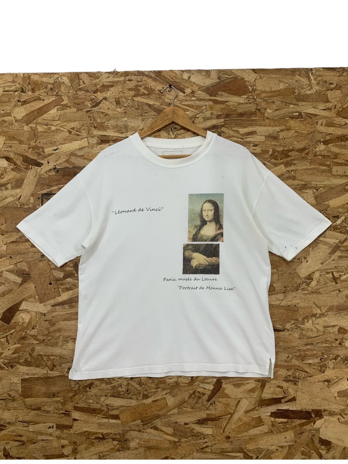 Japanese Brand Art & Design Leonardo Da Vinci Portrait de Monna Lisa Paint Size US L / EU 52-54 / 3 - 1 Thumbnail