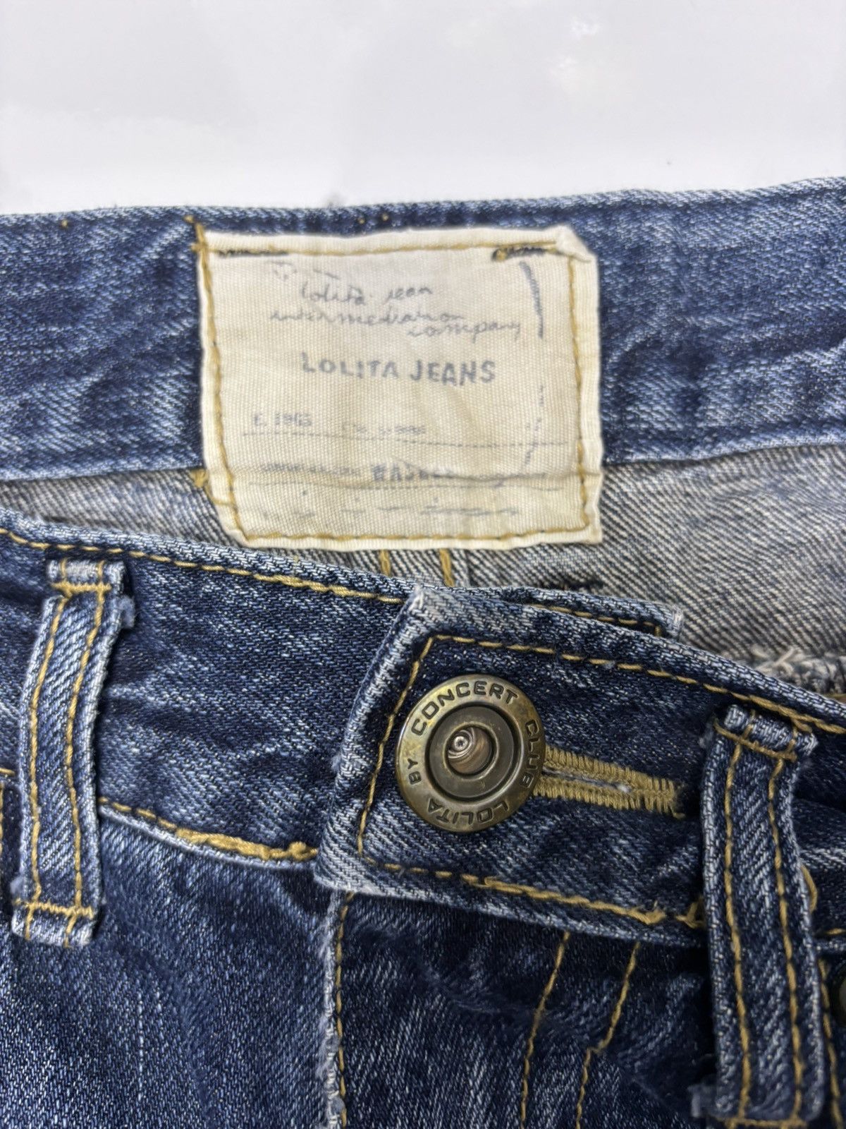 If Six Was Nine RARE🔥YOSHITOMO NARA LOLITA DISTRESSED DENIM JEANS Size US 31 - 10 Thumbnail