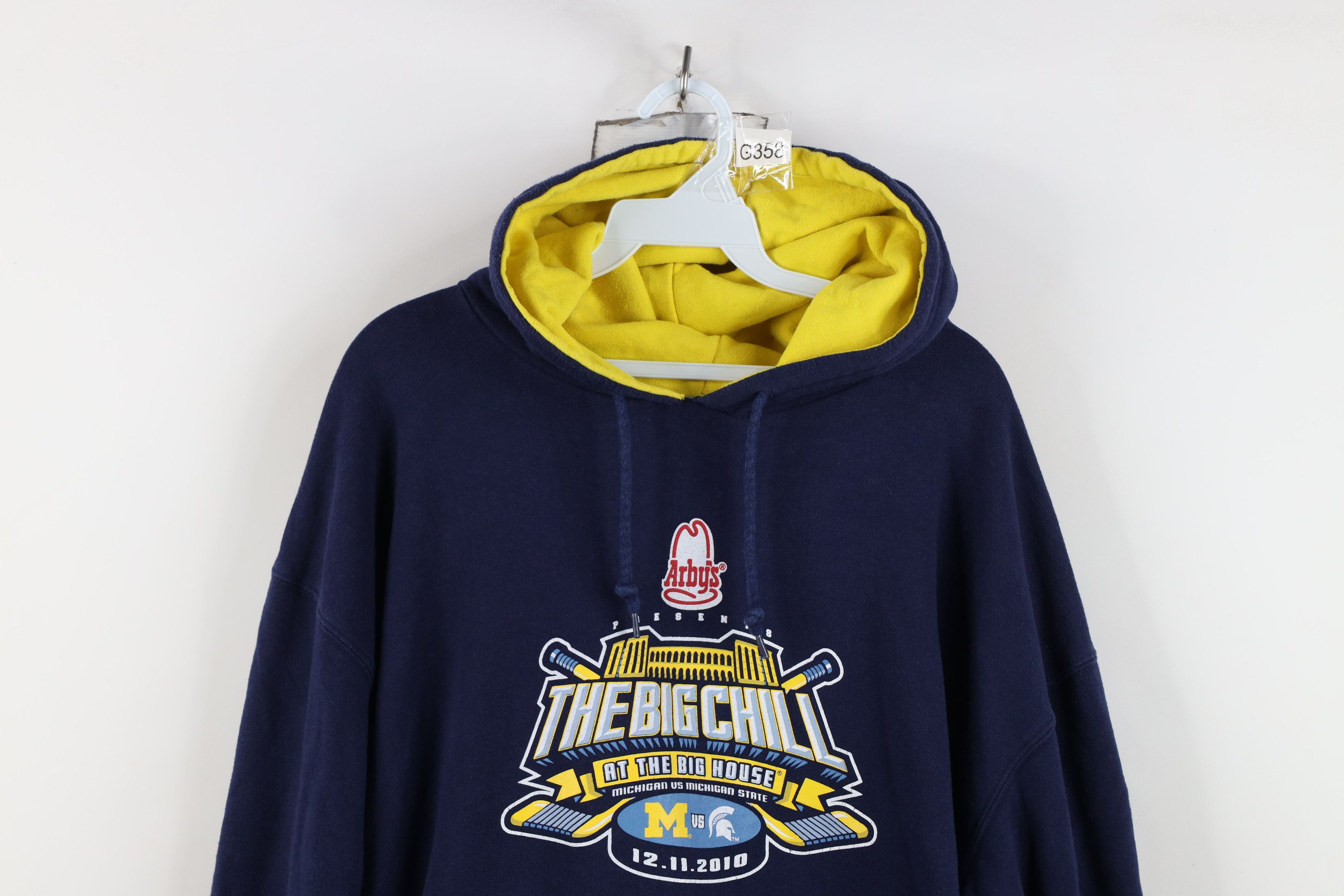 Vintage Y2K University of Michigan Michigan State Hockey Hoodie Size US XXL / EU 58 / 5 - 2 Thumbnail