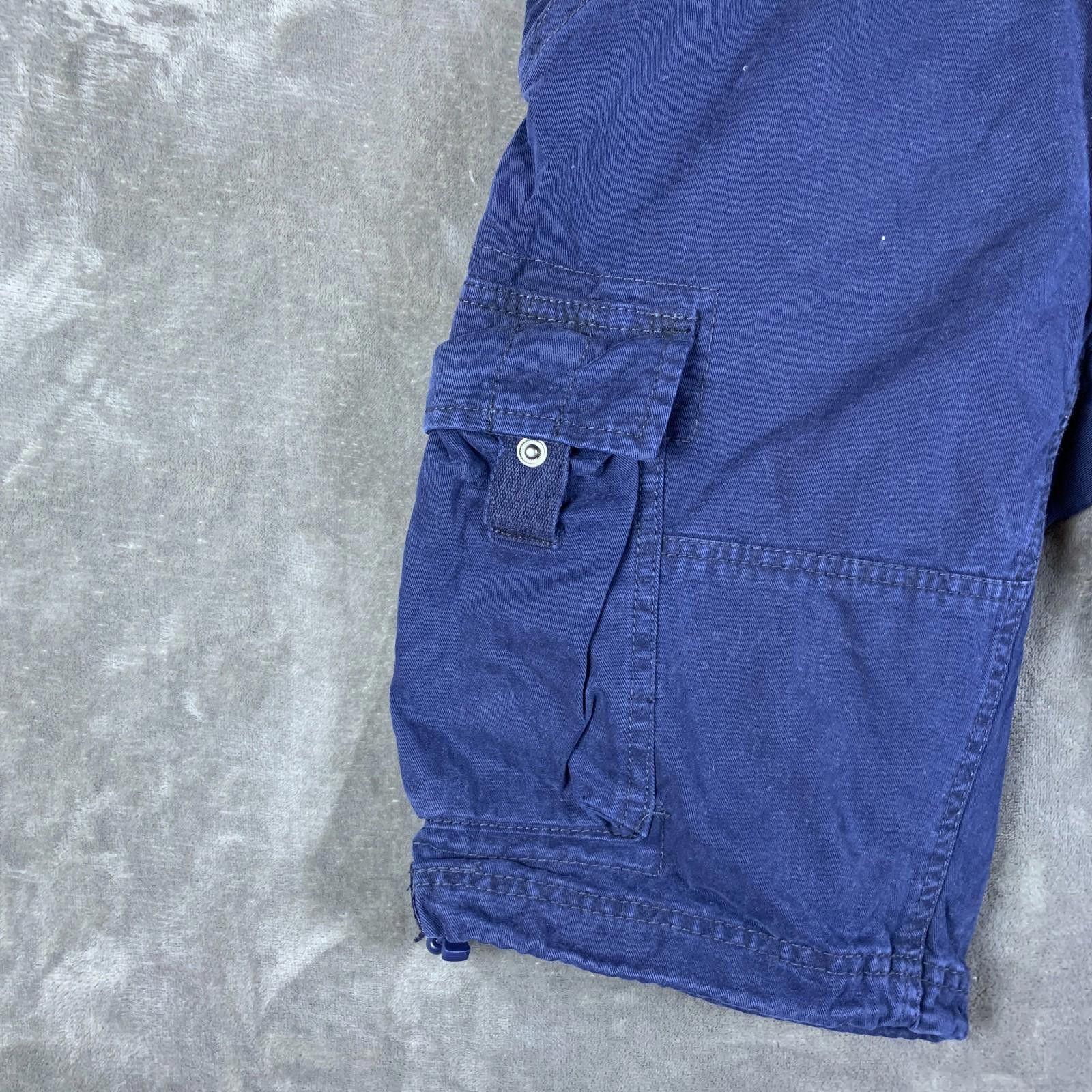 Jet Lag JET LAG CARGO SHORTS MENS MED BLUE COTTON 11" INSEAM (328) Size US 32 / EU 48 - 4 Thumbnail