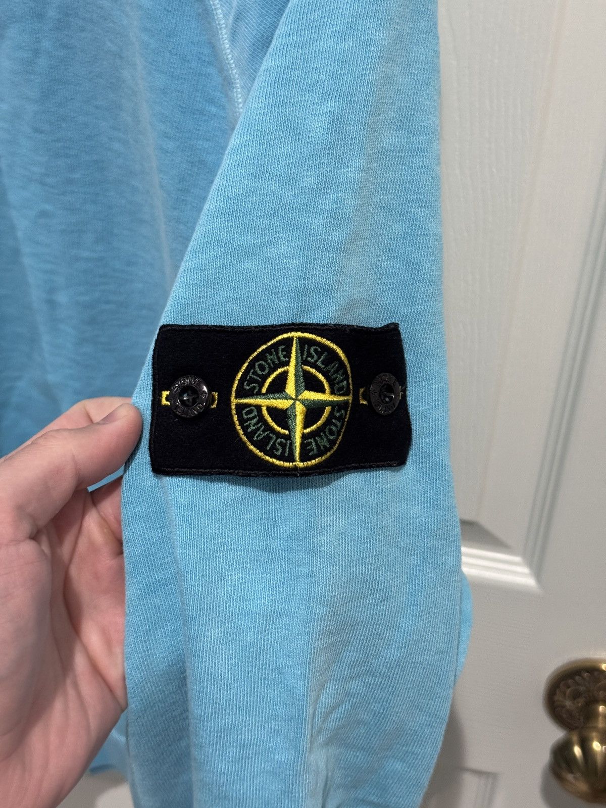 Stone Island Stone Island Garment Dyed Blue Malfile Sweater Sz L fits TTS Size US L / EU 52-54 / 3 - 6 Thumbnail