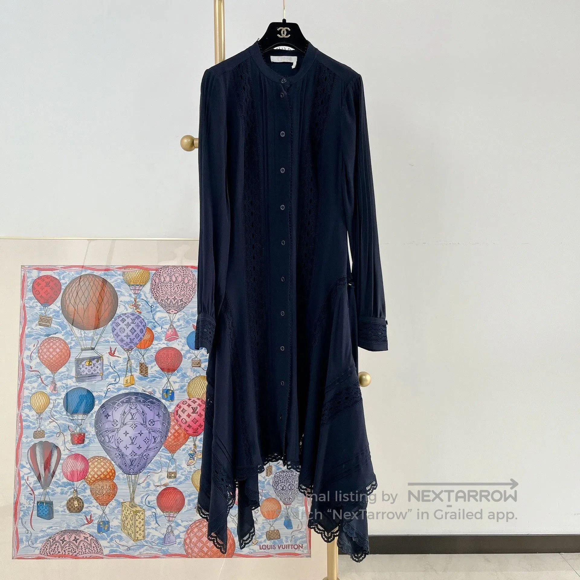 Chloe Chloe Navy Blue Silk Dress. Size XXS / US 00 / IT 34 - 1 Thumbnail