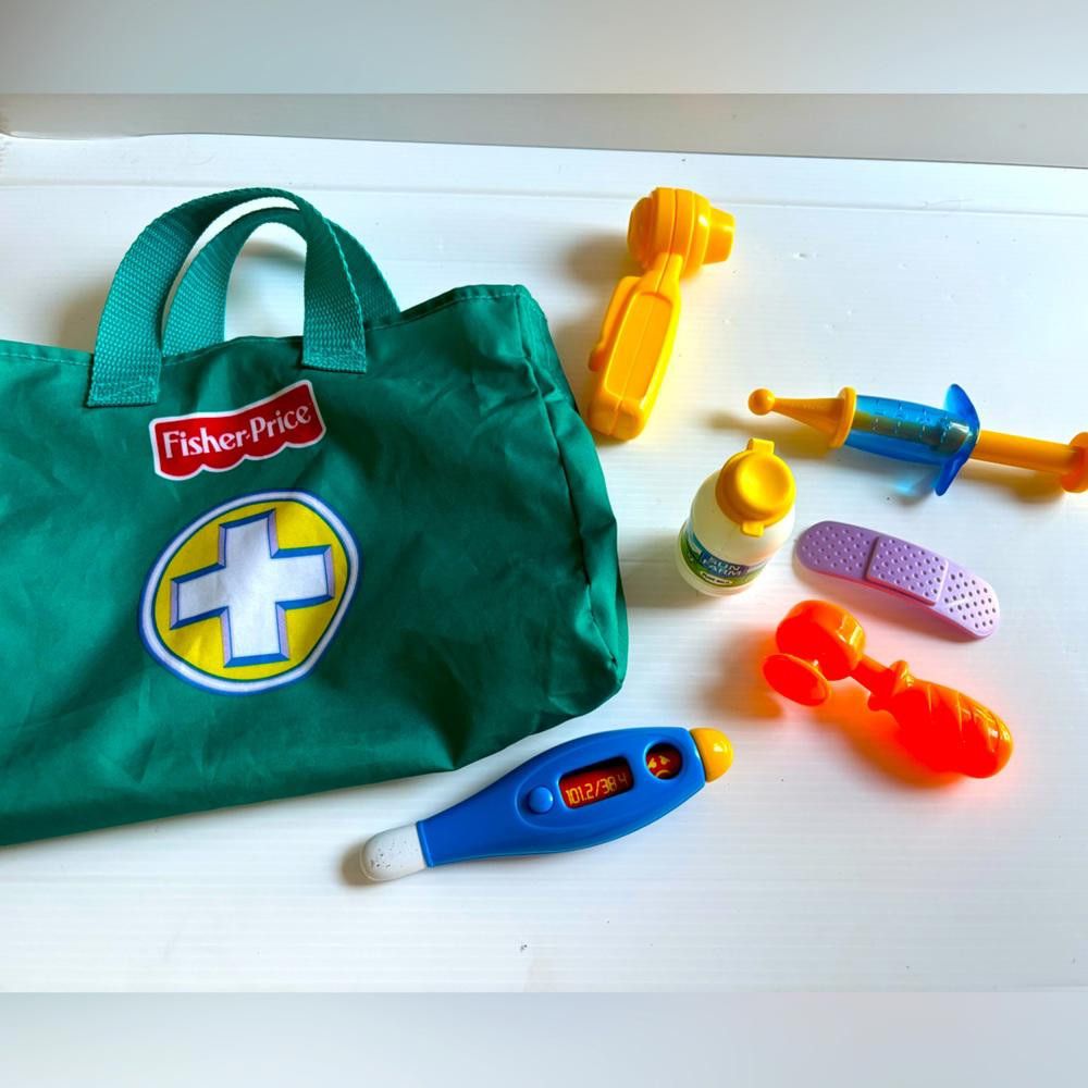 Designer Fisher Price Medical Bag and Accessories Toy Set (2004) Size ONE SIZE - 1 Thumbnail