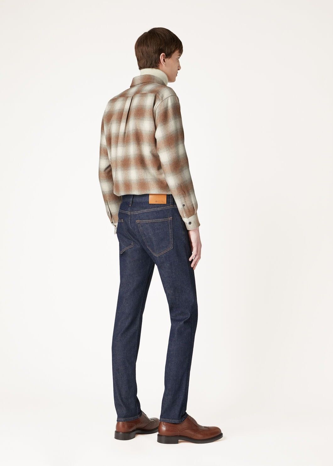 Loro Piana o1w1db10725 FAO7201 Jack Shirt in Brown/White Size US XL / EU 56 / 4 - 5 Thumbnail