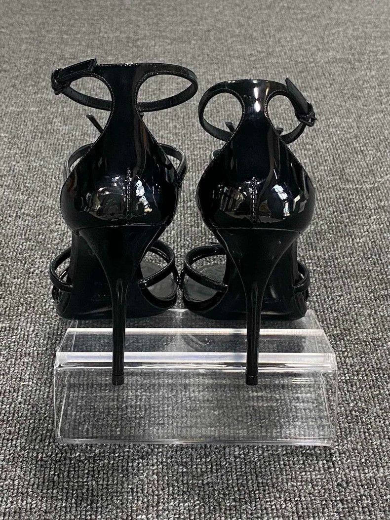 Saint Laurent Paris Saint Laurent Paris Black YSL metal logo heels 2505-Nextarr Size US 6.5 / IT 36.5 - 5 Thumbnail