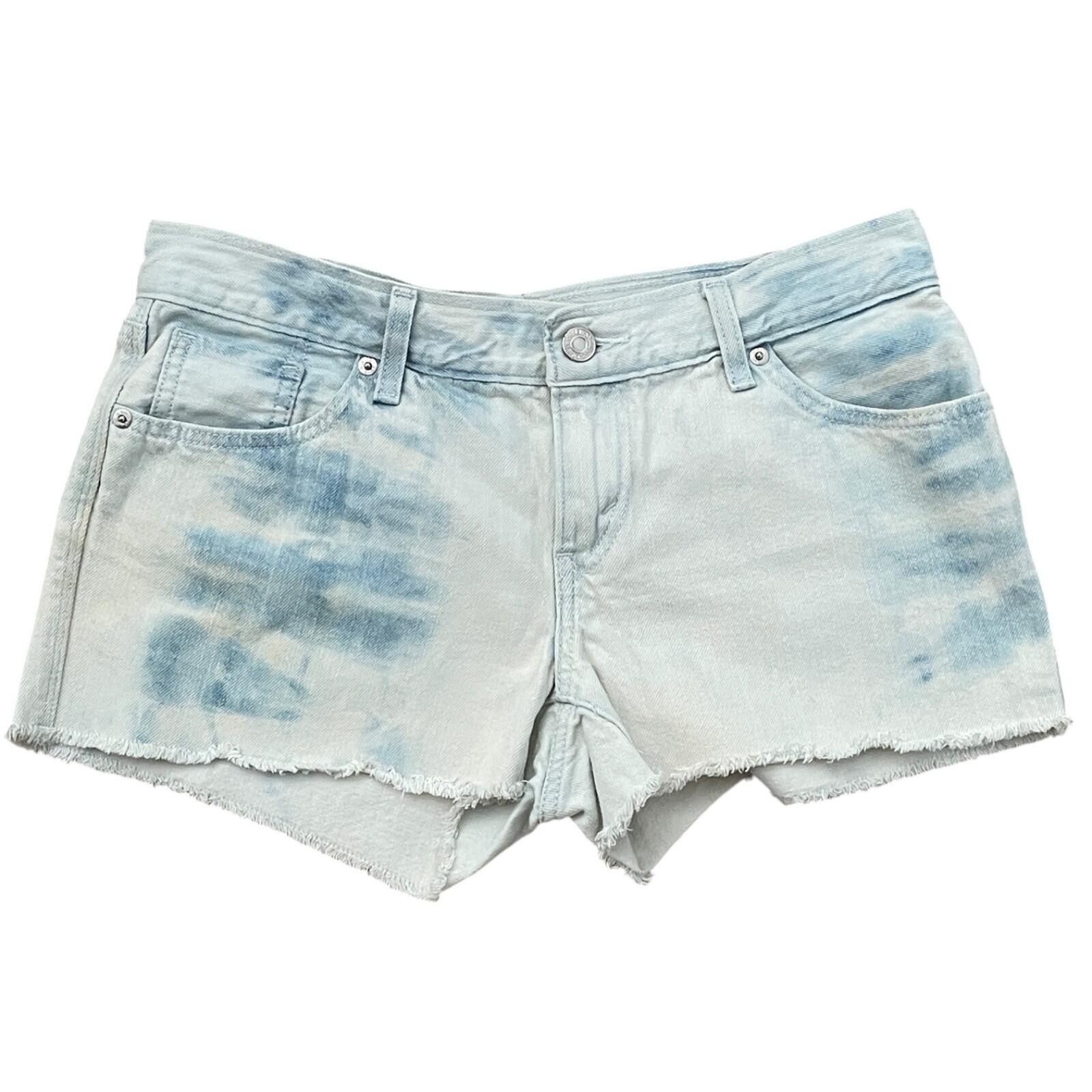 Levi's Levi’s 501 Women’s Denim Shorts Size 7 Acid Wash Raw Hem Size 30" / US 8 / IT 44 - 1 Thumbnail