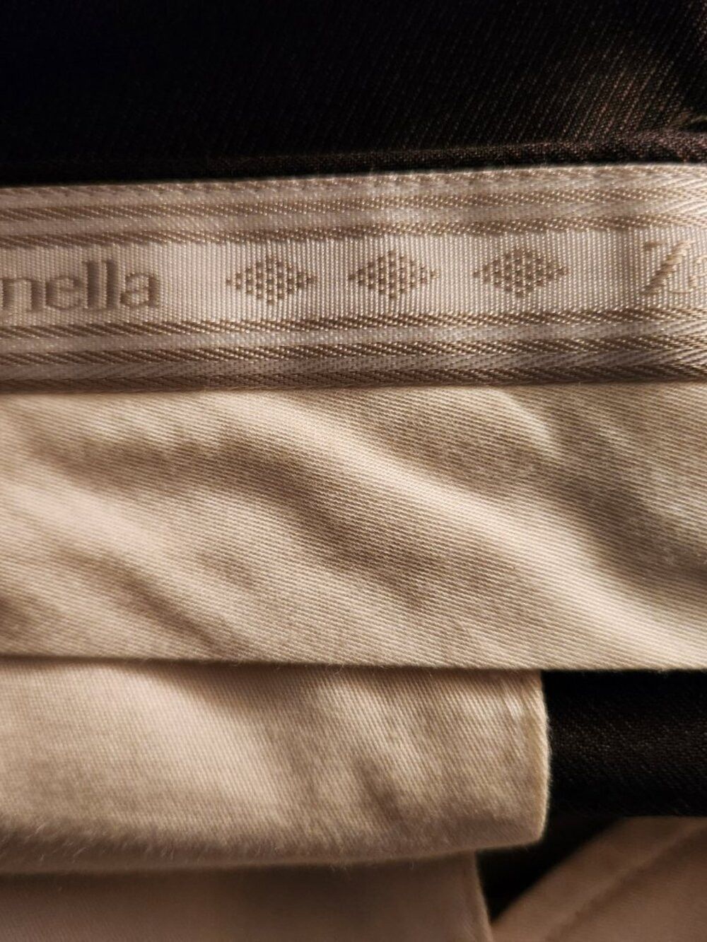Zanella zanella men's dark brown 100%wool dress pants size: 38/30 Size 38R - 4 Thumbnail