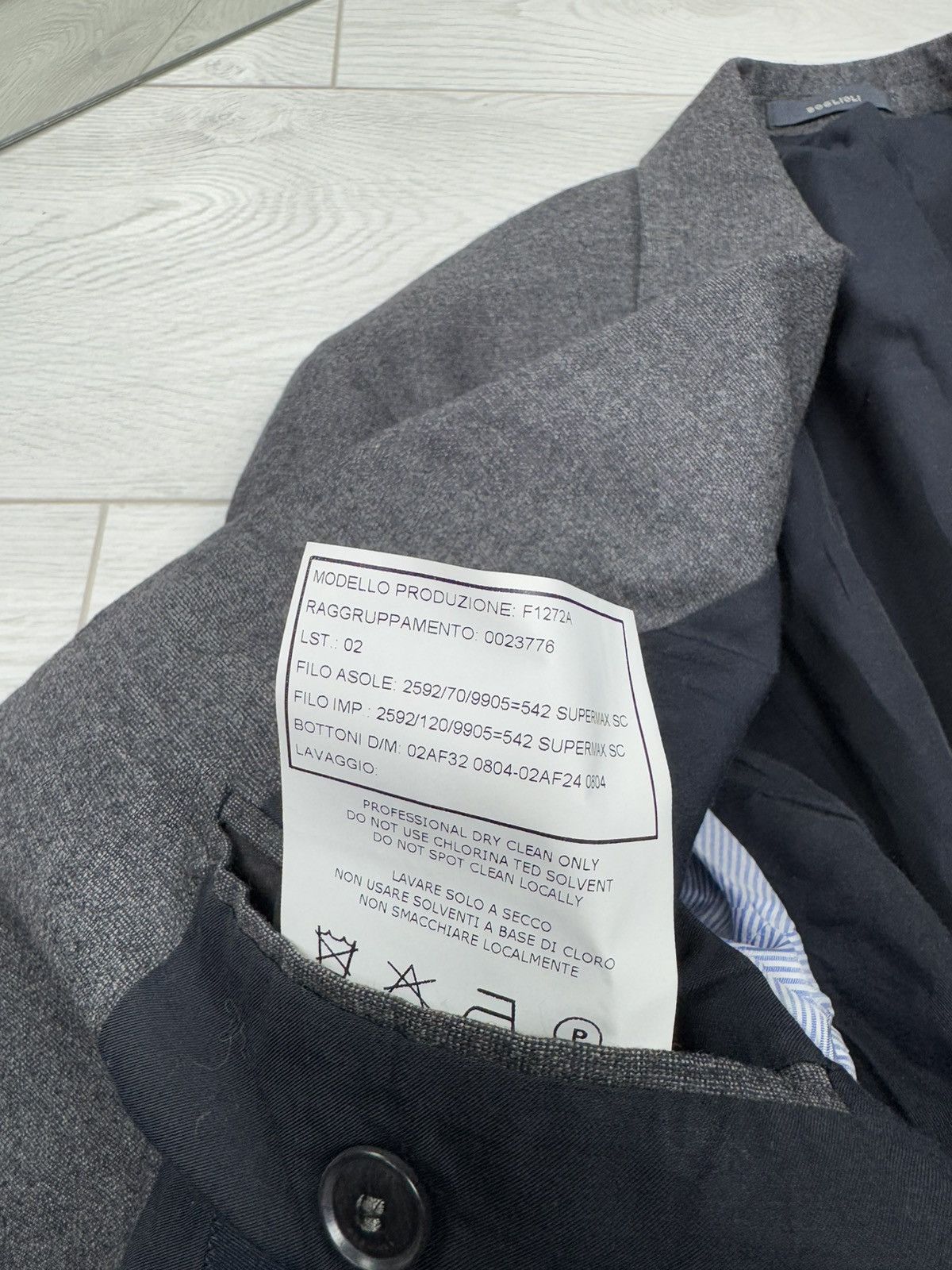 Boglioli Boglioli Dover Grey Wool Coat Blazer Jacket Size 46S - 7 Thumbnail