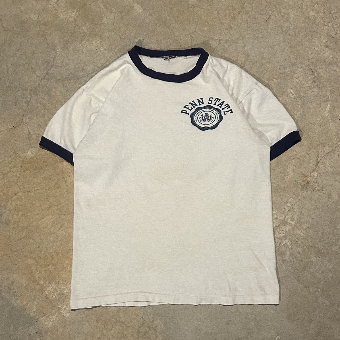 Champion Vintage 1950s Champion Penn State Running Man Ringer Tee Size US S / EU 44-46 / 1 - 1 Thumbnail