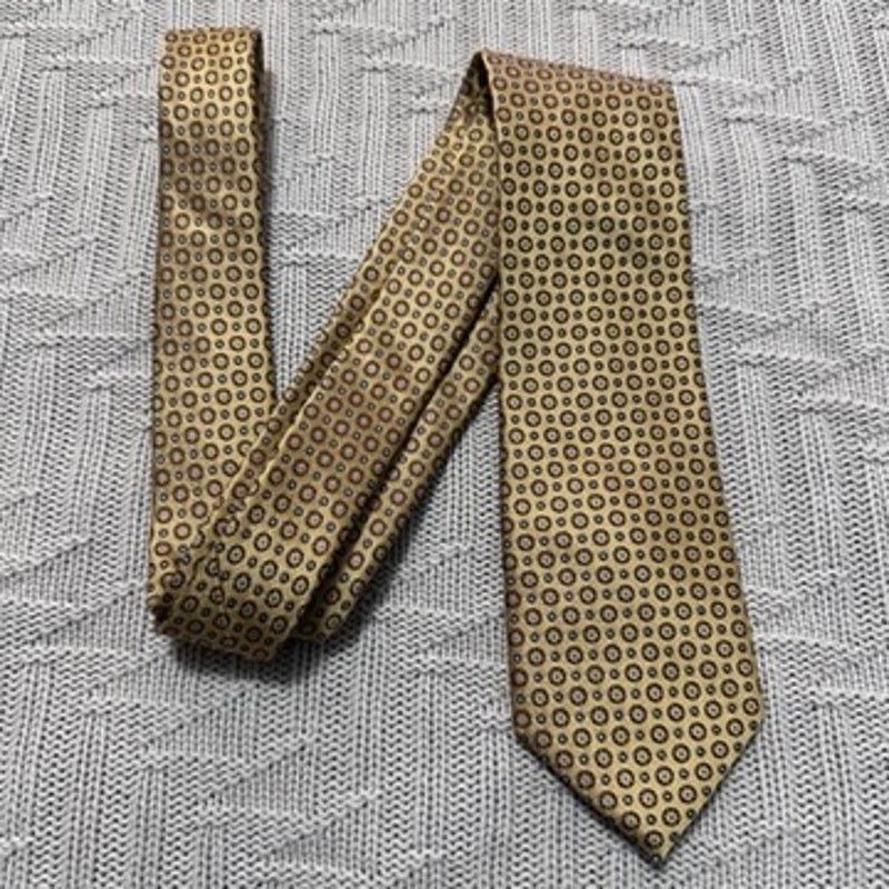 Other Bachrach gold geometric print silk tie Size ONE SIZE - 1 Thumbnail