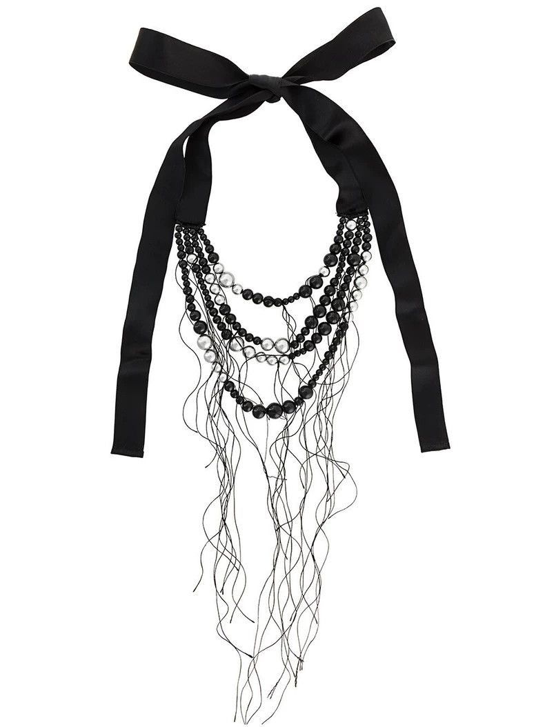 Ann Demeulemeester Ann Demeulemeester Swarov-beaded necklace Size ONE SIZE - 2 Thumbnail