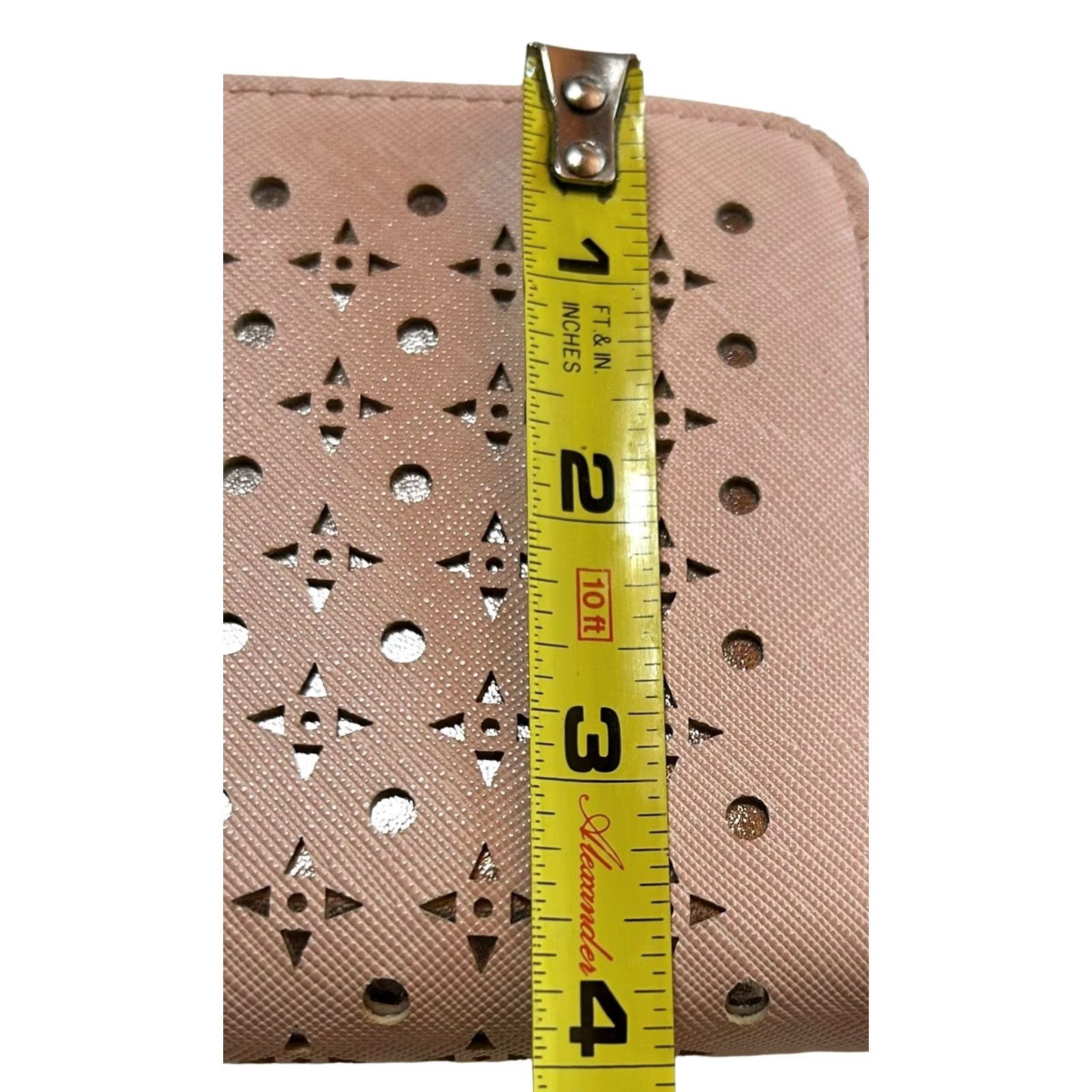 Vintage URBAN ENERGY Wallet Women Pink Credit Card Holder Read Zip-Around Geometric Logo Condensed Size ONE SIZE - 6 Thumbnail