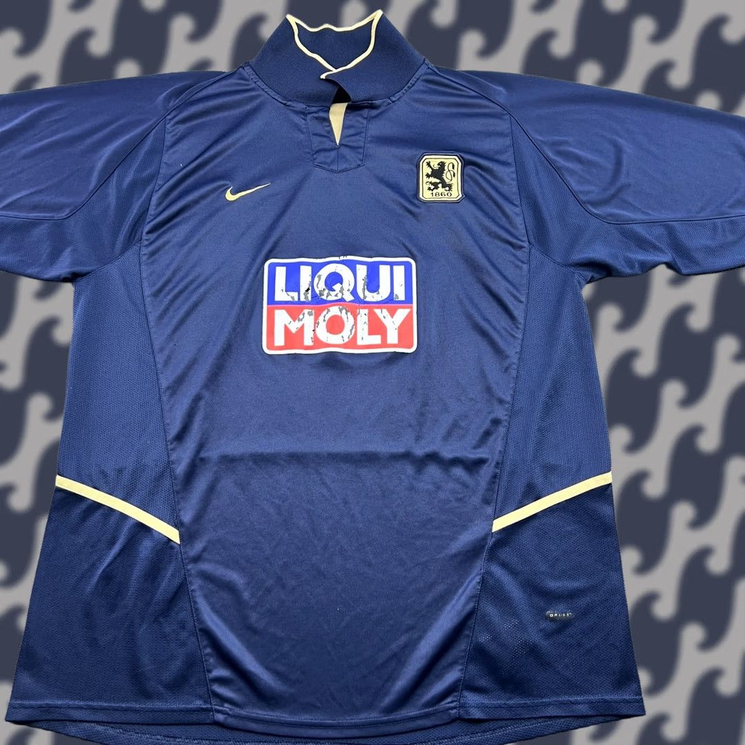 Nike VINTAGE Nike TSV 1860 Munich 2003 2004 Home Football Jersey Shirt Mens Large Blue Short Sleeve T-Shirt Activewear Casual Football Womens/Mens Size US L / EU 52-54 / 3 - 1 Thumbnail
