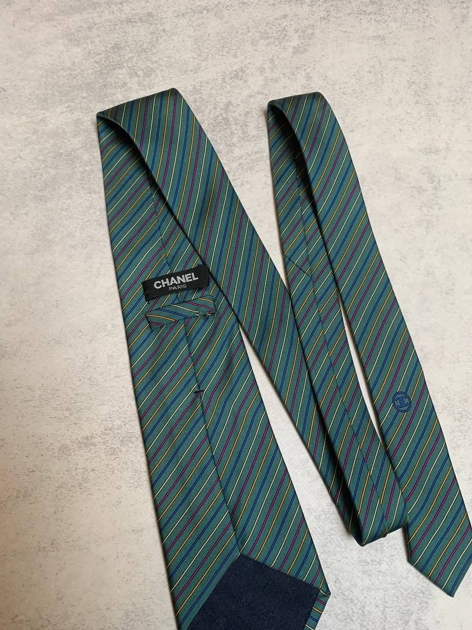Chanel 90S Silk Tie Vintage Size ONE SIZE - 6 Thumbnail