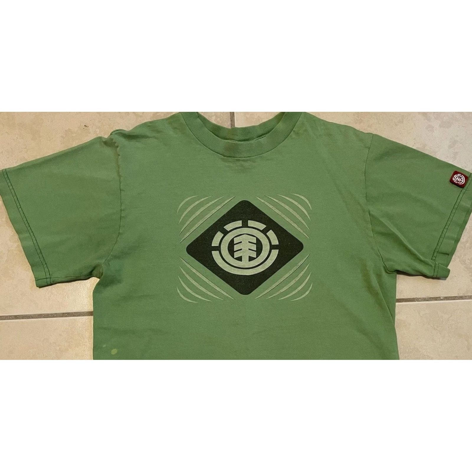 Vintage VINTAGE Element Skateboards Faded Shirt XS Green Grunge 90s Y2K Skater Fire Punk Retro Rockabilly Skateboarding BCYK Indie 90s Mens XS Shirt Size US XS / EU 42 / 0 - 5 Thumbnail