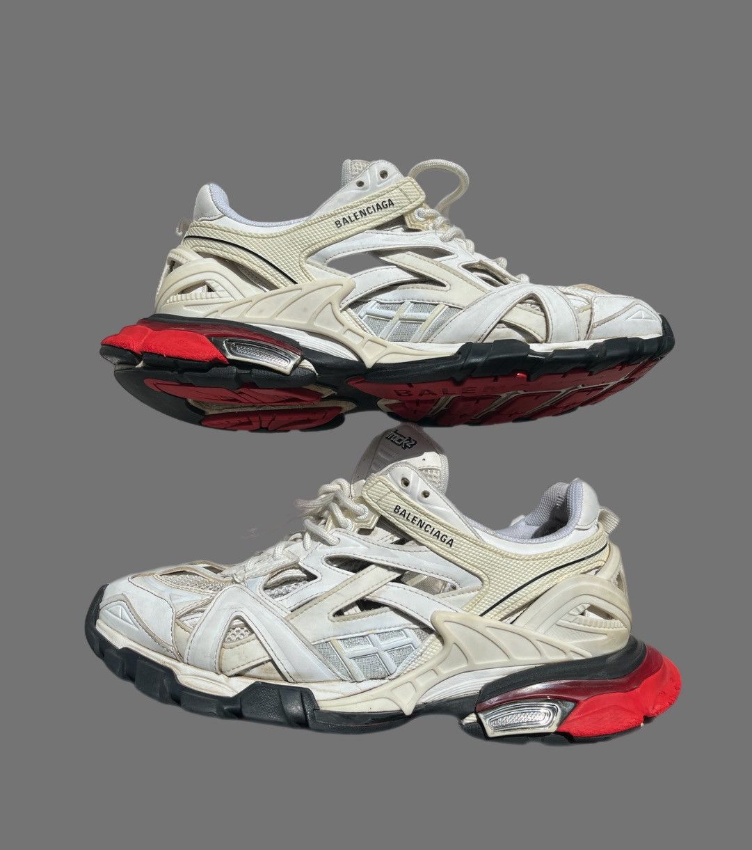BALENCIAGA Track2 スニーカー 42サイズ ホワイト New Balenciaga White and Green Track.2 Sneakers- Mens Size