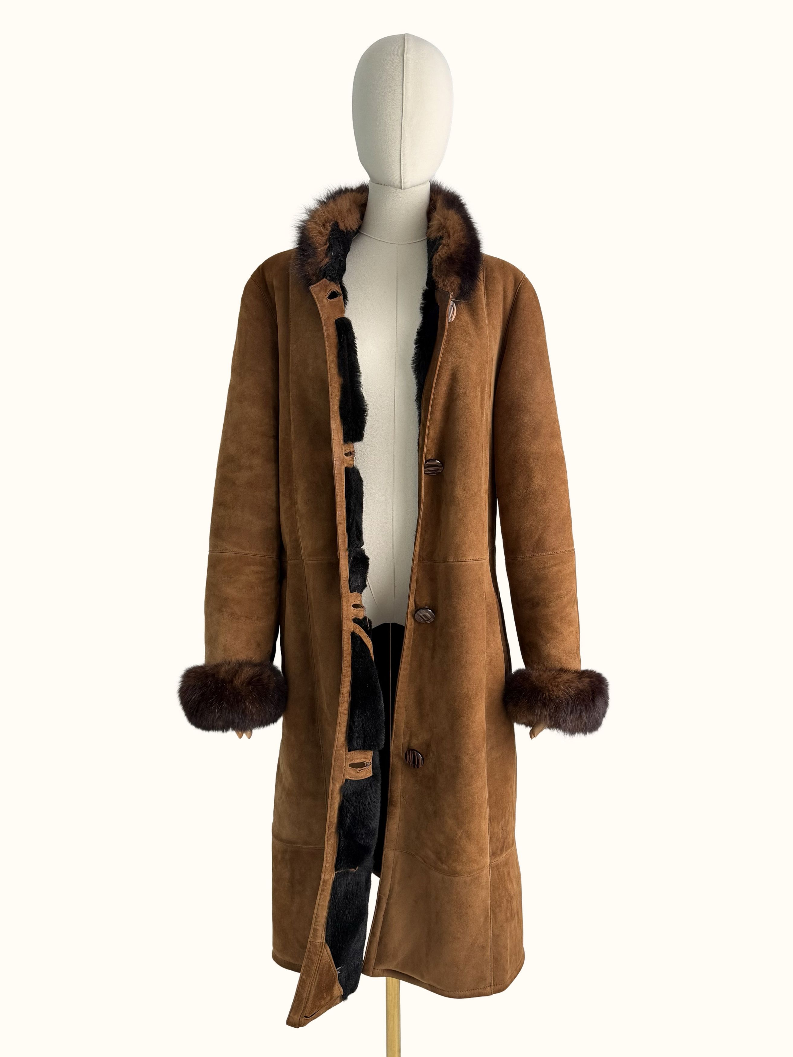 Vintage Vintage Real Sheepskin Coat Shearling Leather Luxury Winter Size M / US 6-8 / IT 42-44 - 3 Thumbnail