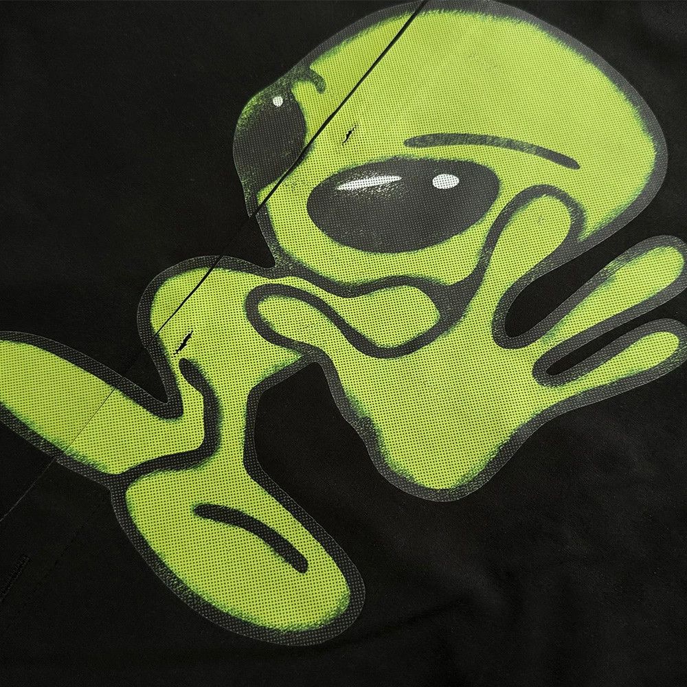 Vintage Men's loose cartoon alien print casual long-sleeved shirt Size US M / EU 48-50 / 2 - 4 Thumbnail