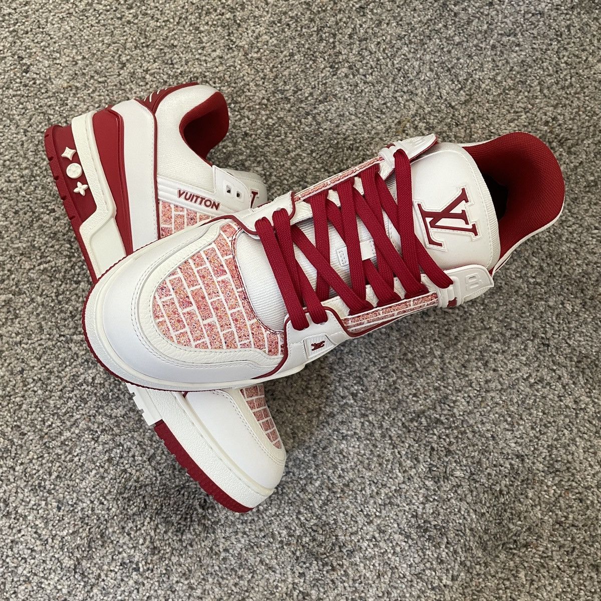 Louis Vuitton LOUIS VUITTON TRAINER LADY PINK BRICK PRINT RARE Size US 10 / EU 43 - 2 Thumbnail