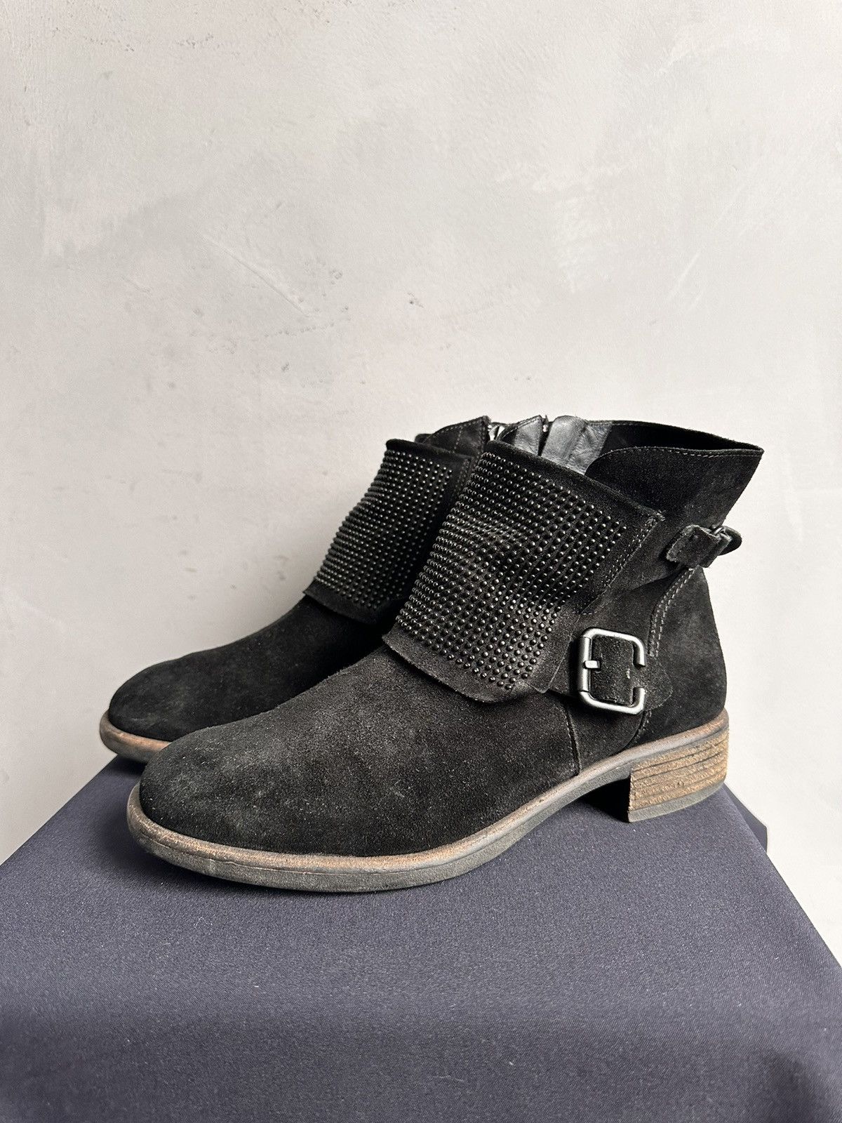 A.S.98 Leather Vintage New Rock Metal Zip AS 99 Bikkembergs Japan Size US 7 / EU 40 - 7 Thumbnail