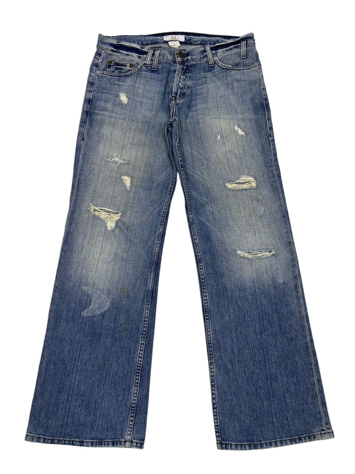 Kapital Baggy Flare Armani Exchange Distressed Denim Flare Jeans Size US 36 / EU 52 - 7 Thumbnail