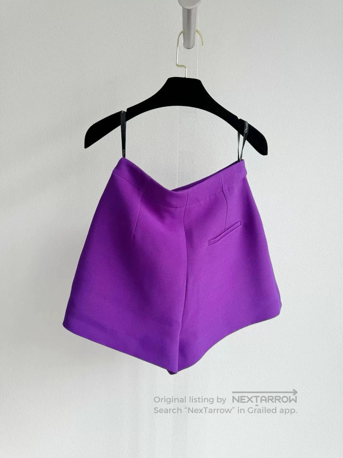 Dior Dior Purple Fake Two-Piece Skirted Shorts. Size 35" - 2 Thumbnail