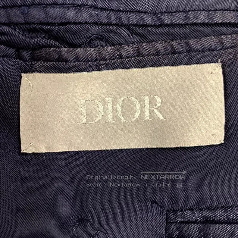 Dior Dior Dark blue wool lapel single-breasted long-sleeved sui Size 44R - 5 Thumbnail