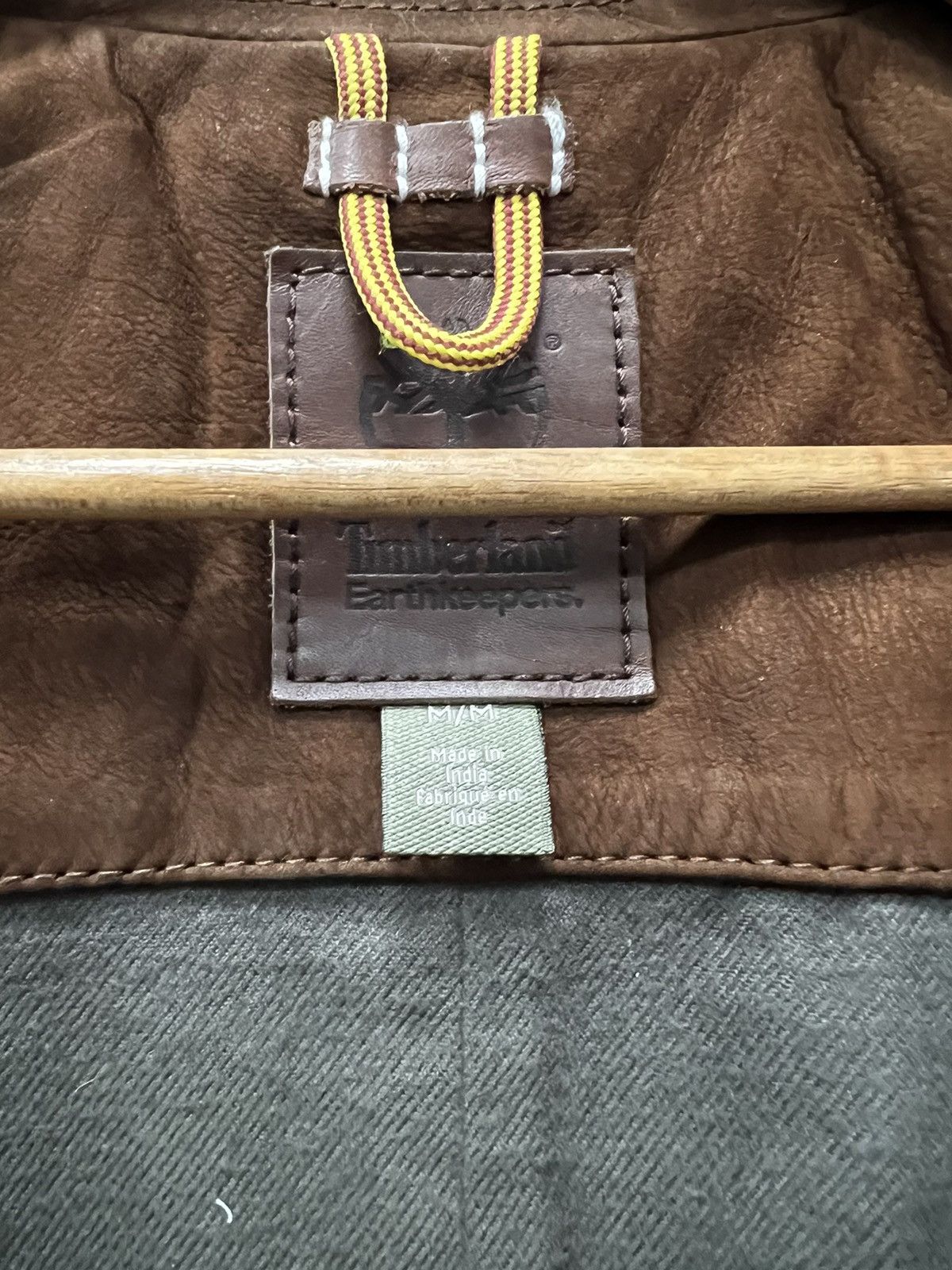 Timberland × Vintage distressed suede brown avant garde leather coat jacket Size US M / EU 48-50 / 2 - 9 Thumbnail