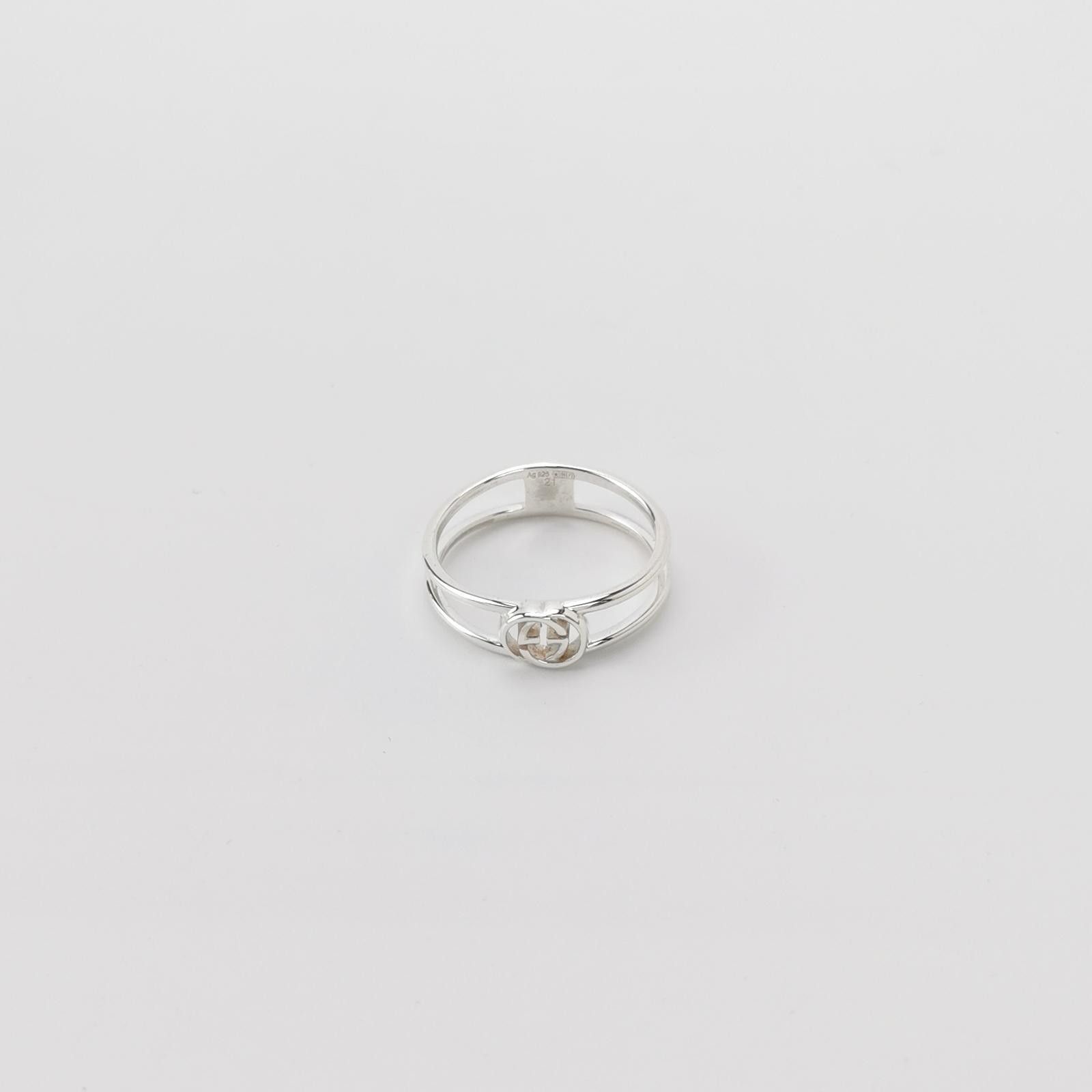 Gucci Gucci Interlocking S925 Interlocking Double G Ring Size 21 Size ONE SIZE - 2 Thumbnail