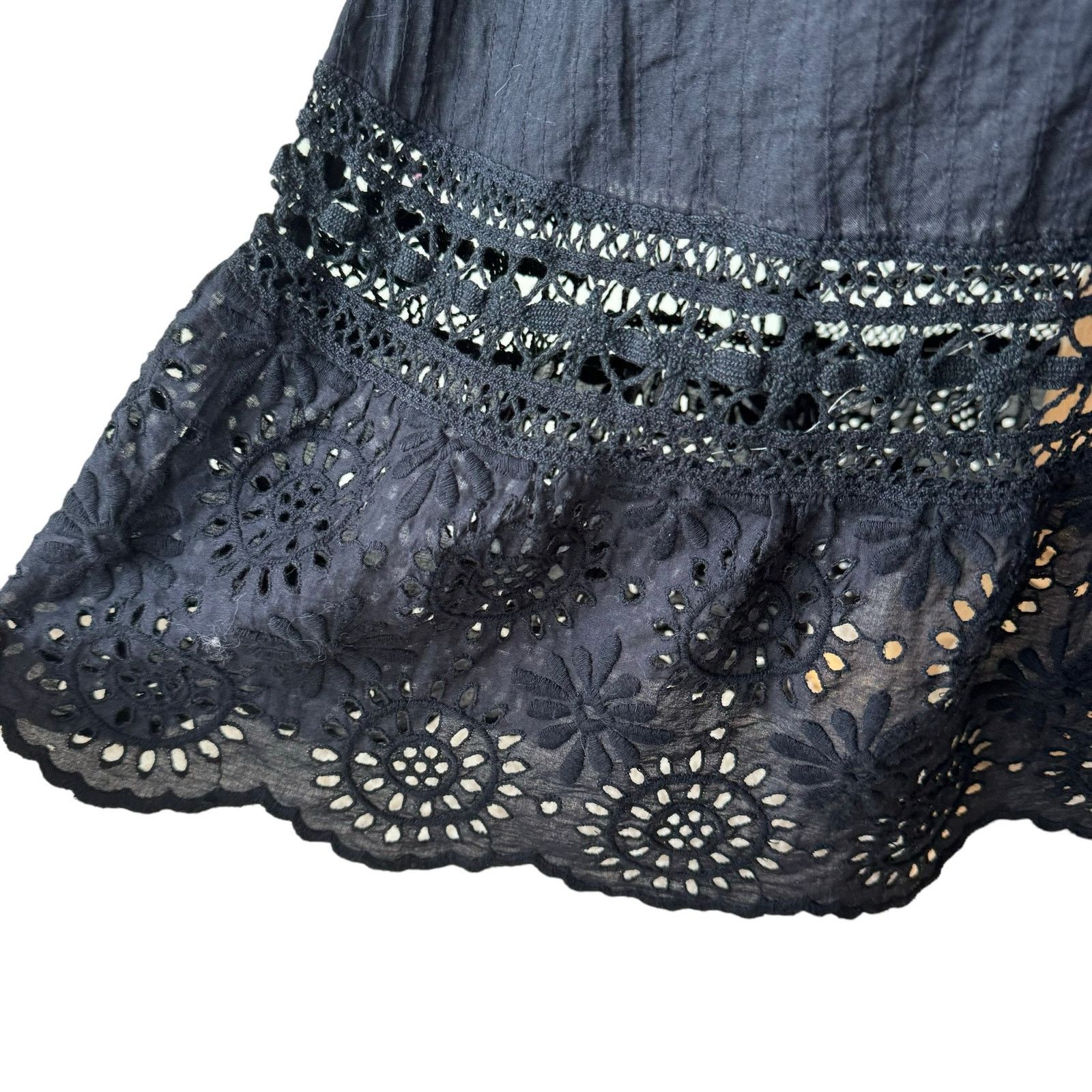 LoveShackFancy LOVESHACKFANCY Edith Crochet Lace Victorian Midi Dress Size S / US 4 / IT 40 - 6 Thumbnail