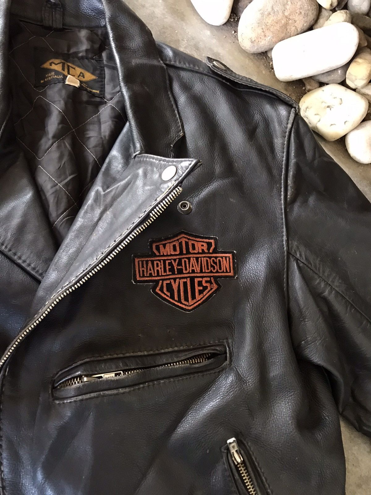 Harley Davidson × Vintage BEST OFFER💥VTG MCA Harley Davidson Leather Jacket Size US M / EU 48-50 / 2 - 8 Thumbnail