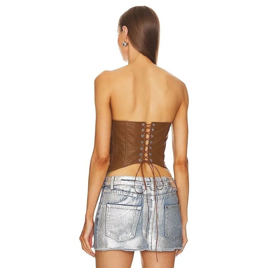 Other Fashion Nova Zorya Faux Leather Corset in Brown Size Large Size L / US 10 / IT 46 - 5 Thumbnail