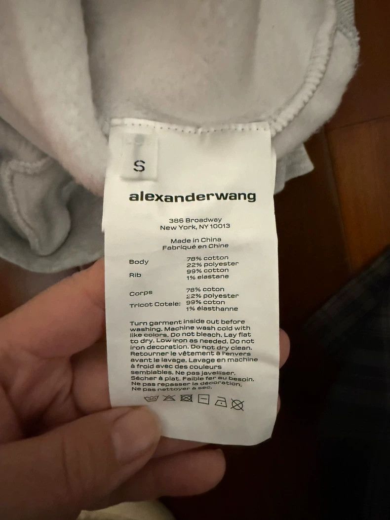 Alexander Wang Alexander Wang Women's Gray Thick Fleece Sweatshirt- Size S / US 4 / IT 40 - 3 Thumbnail