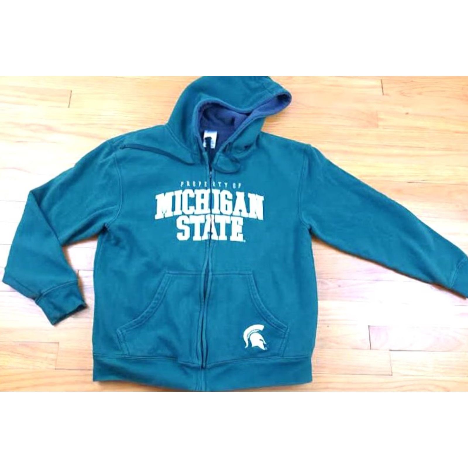 Vintage VINTAGE Pro Edge Michigan State Insulated Hooded Full Zip Jacket L Green Mens Size US L / EU 52-54 / 3 - 2 Thumbnail