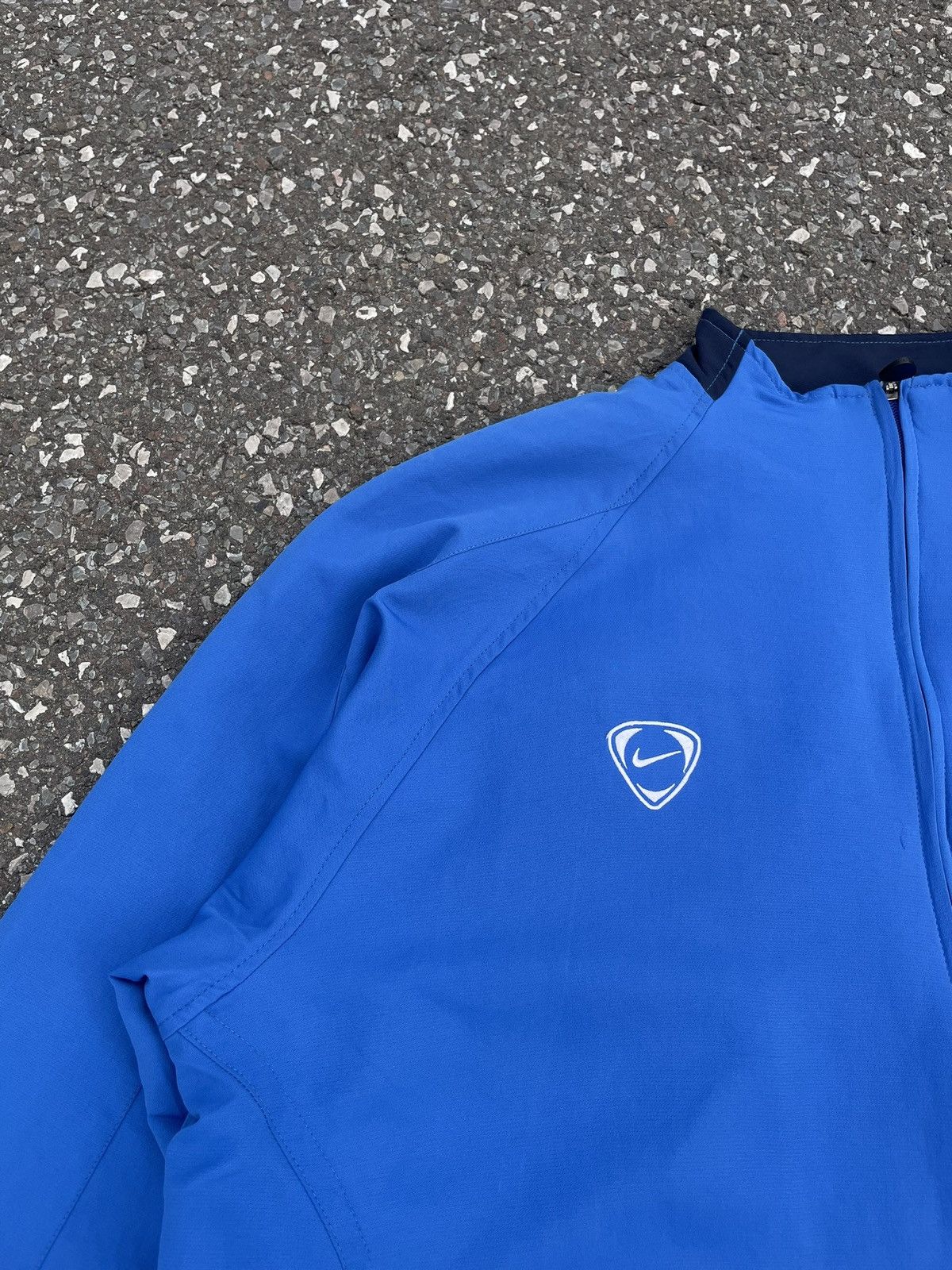 Nike × Vintage Vintage 90's Nike Nylon Zip Olympic Jacket Windbreaker Blue Size US XL / EU 56 / 4 - 2 Thumbnail