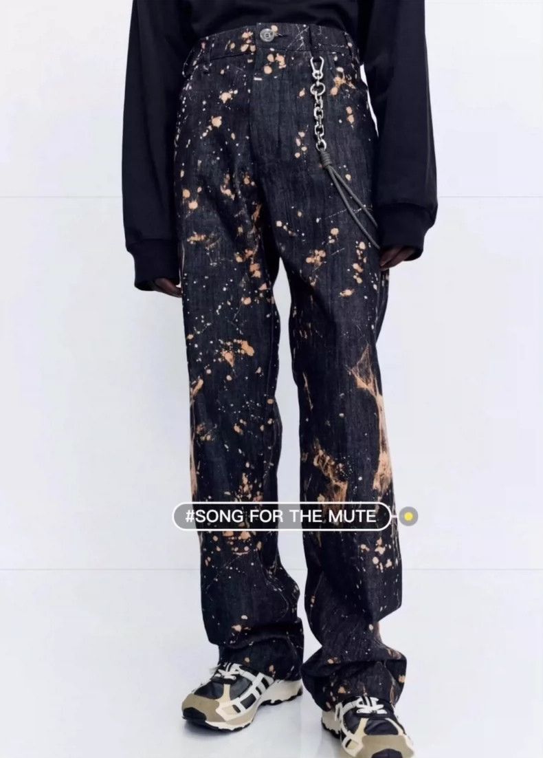 Song For The Mute Song For The Mute Rust-splattered ink-wash jeans Size US 34 / EU 50 - 5 Thumbnail