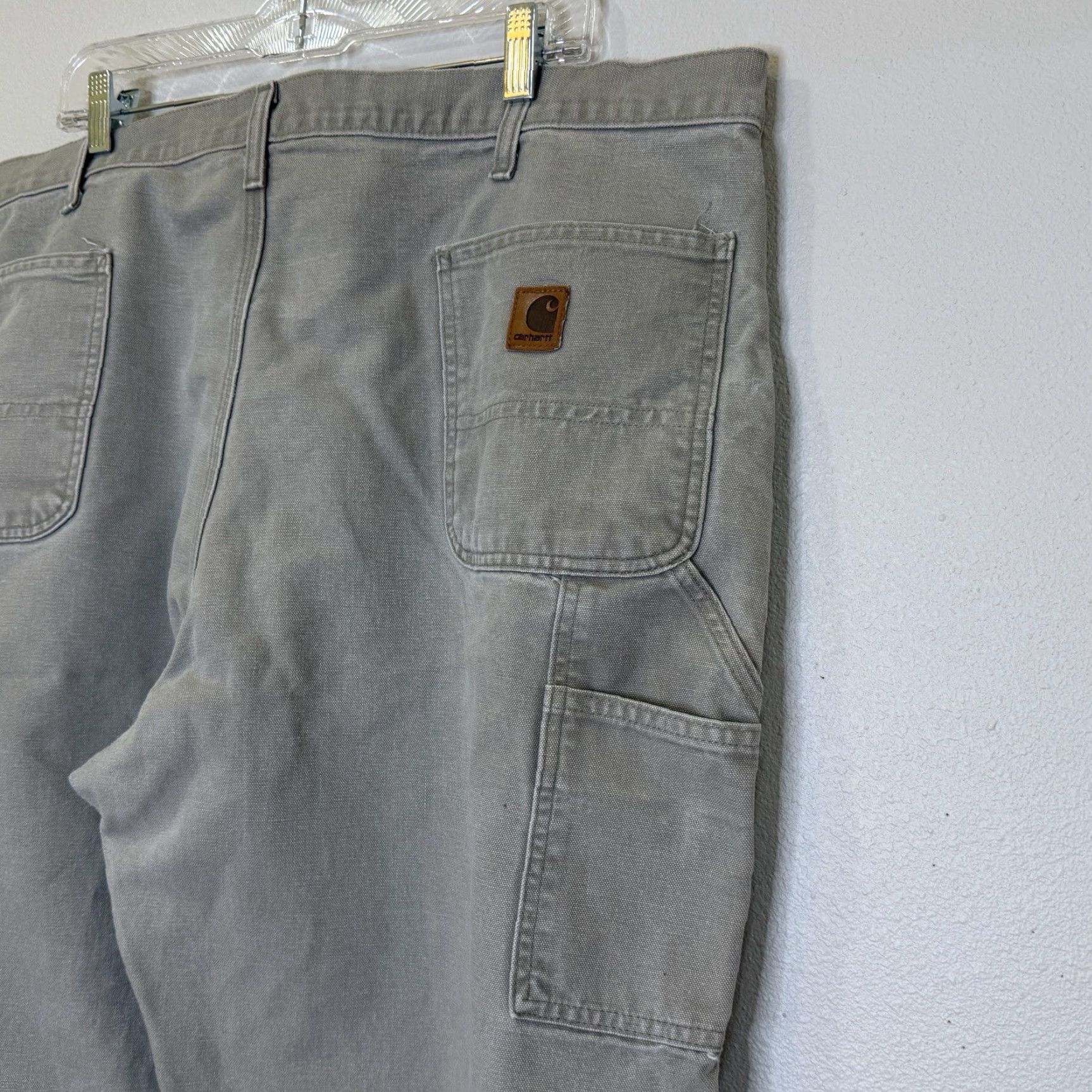 Carhartt VINTAGE Carhartt Carpenter Pants Mens 44x30 Beige Duck Dungaree Fit 100% Cotton B11 Workwear Size US 44 / EU 60 - 6 Thumbnail