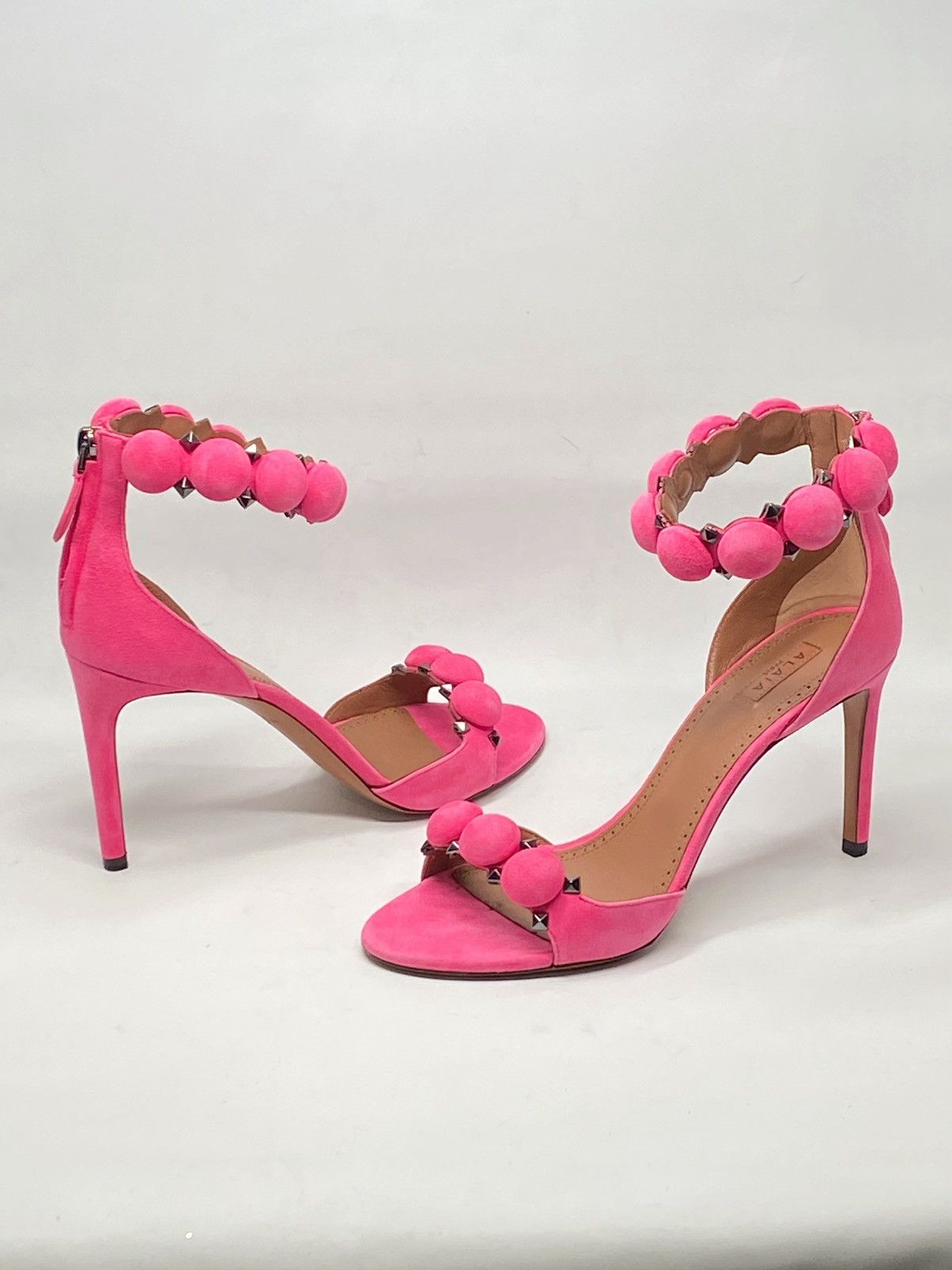 Alaia Alaia Bombe 90 Studded Suede Leather Sandals size 38.5 Size US 8.5 / IT 38.5 - 13 Thumbnail