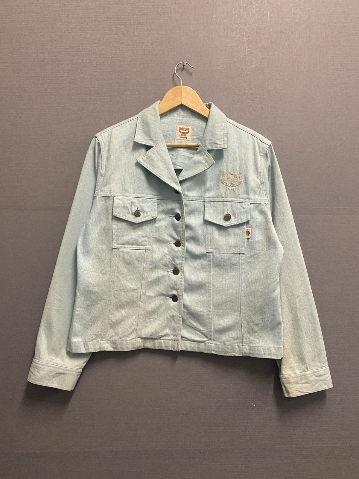 MCM Vintage MCM Legere Denim Jacket Size L / US 10 / IT 46 - 2 Thumbnail