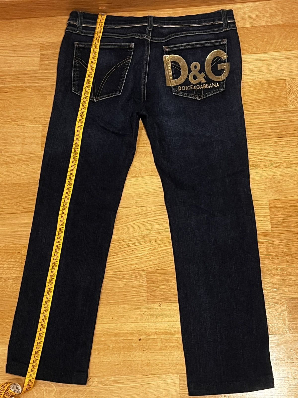 Dolce & Gabbana D&G Dolce & Gabbana Archive "Gold Logo" Jeans y2k Size 33" - 9 Thumbnail