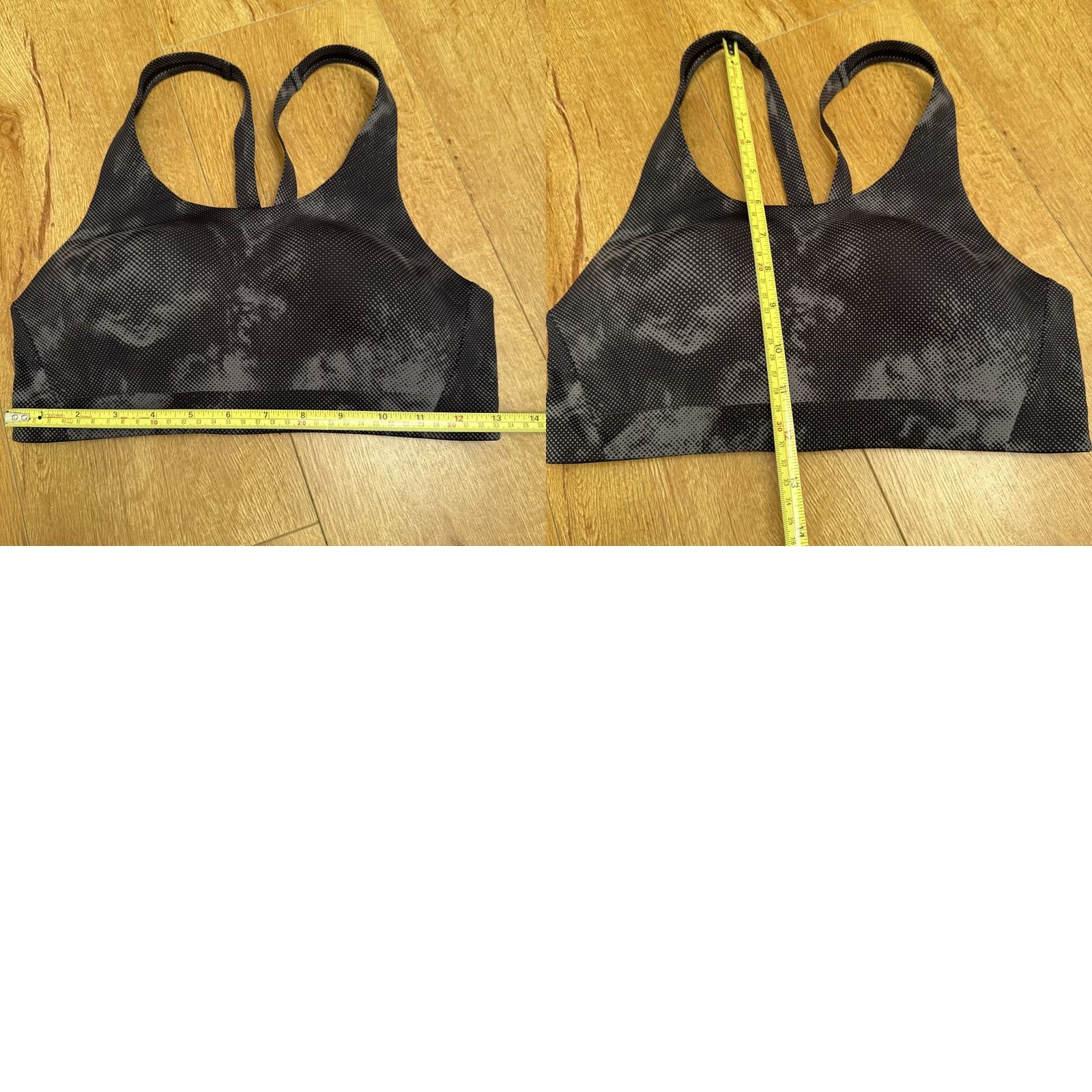 Athleta Athleta Sports Bra Womens 34C Black Gray Printed Advance Mold Cup Activewear Size ONE SIZE - 8 Thumbnail