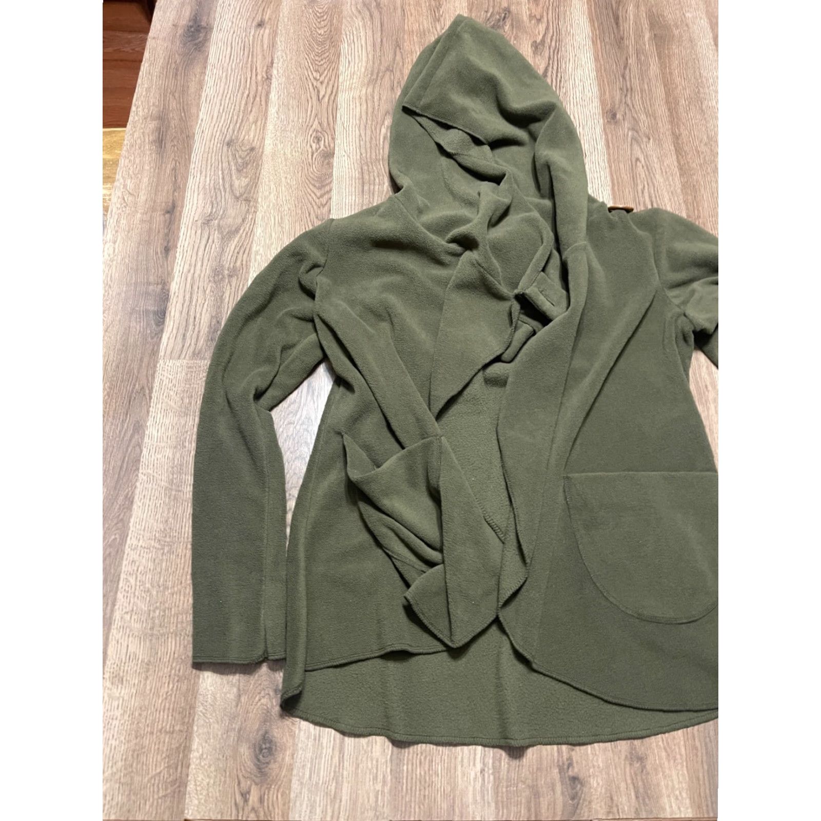 Vintage The Collection Royal Sweater Cardigan Open Hooded Woman M Green Regular XS? Size M / US 6-8 / IT 42-44 - 3 Thumbnail