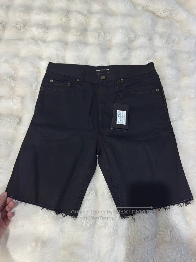 Saint Laurent Paris Saint Laurent Paris Pure Black Denim Shorts Size US 29 - 3 Thumbnail
